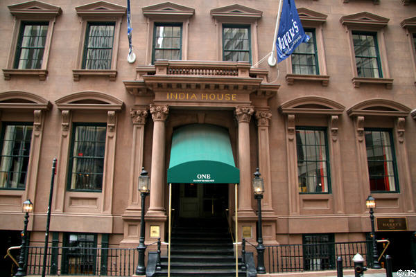 India House facade. New York, NY.