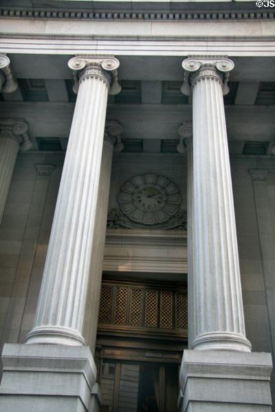Portal of former Regent Wall Street Hotel. New York, NY.