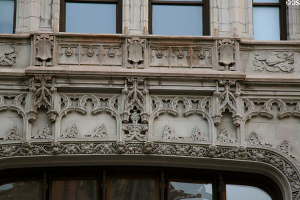 Decorative details of Woolworth Building. New York, NY.