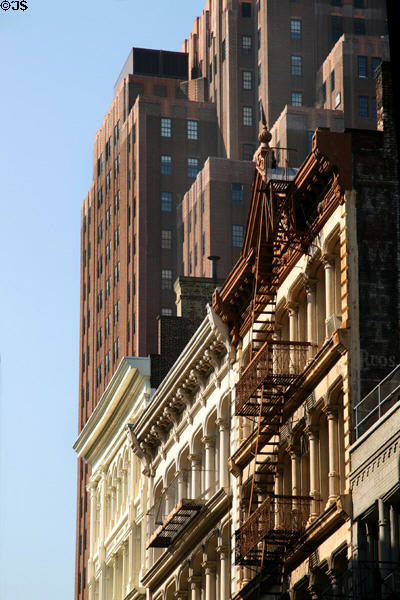 Cast iron buildings of Soho near Greene & Grand St. New York, NY.