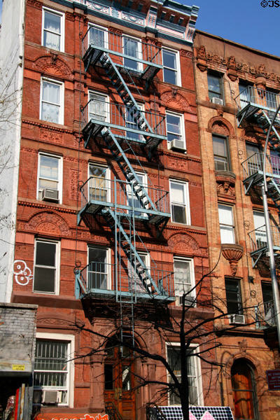 Heritage town houses on St. Mark's Place. New York, NY.