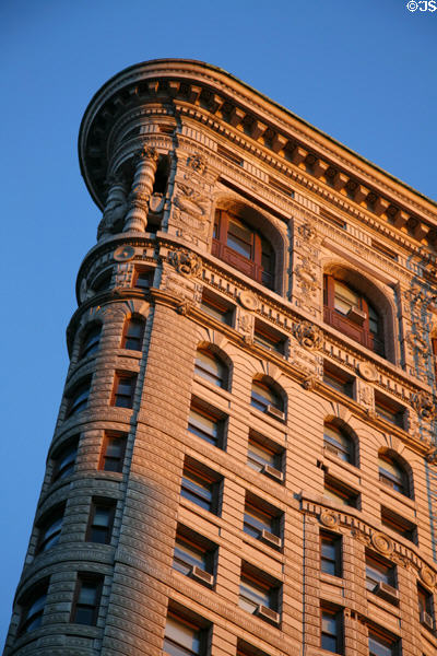 Decorative detail of Flatiron Building. New York, NY.