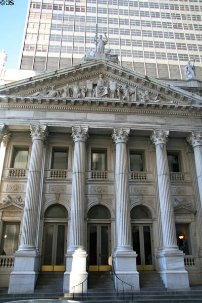 Entrance facade of Appellate Division Courthouse of New York State. New York, NY.
