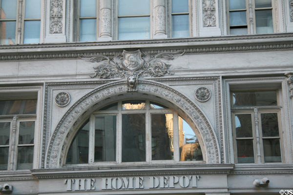 SB shield of Stern Bros. Dry Goods (now Home Depot) (32-46 W. 23rd St.). New York, NY.