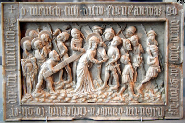 Alabaster Road to Calvary carving (c1440) from Germany at The Cloisters. New York, NY.