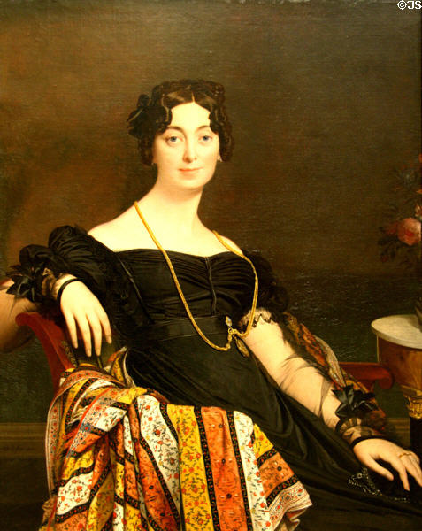 Mme. Jacques-Louis Leblanc portrait (c1823) by Jean-Auguste-Dominique Ingres at Metropolitan Museum of Art. New York, NY.