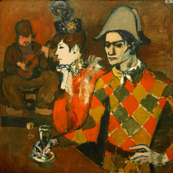At the Lapin Agile painting (1905) by Pablo Picasso at Metropolitan Museum of Art. New York, NY.