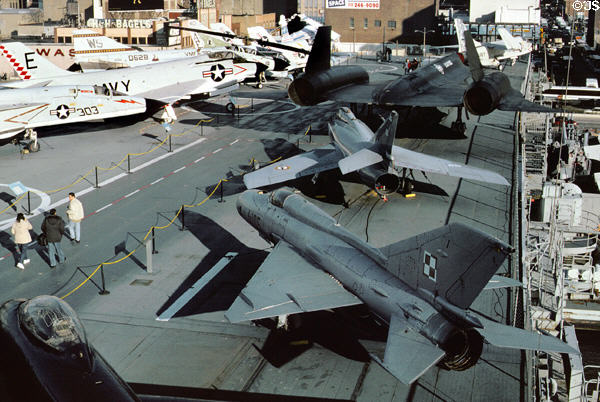 Aircraft collection on deck of Intrepid Sea-Air-Space Museum. New York, NY.