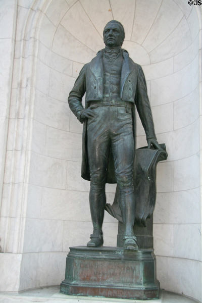 DeWitt Clinton (1769-1828) statue (1941) by Adolph Weinman outside Museum of the City of New York. New York, NY.