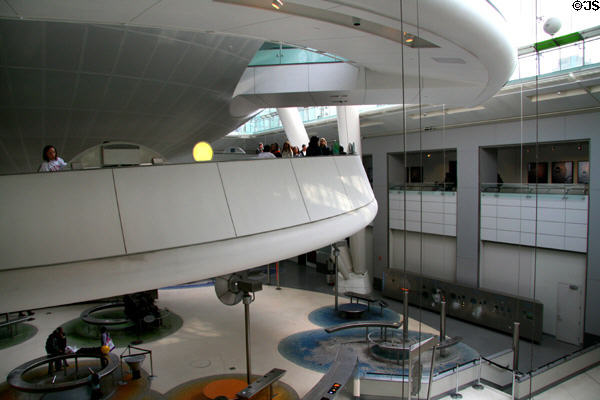 Space-age design in Rose Center for Earth & Space at American Museum of Natural History. New York, NY.