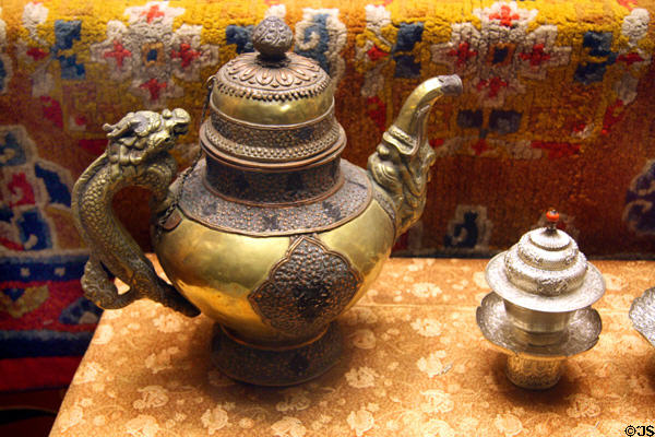 Tibetan metal wares at Museum of Natural History. New York, NY.