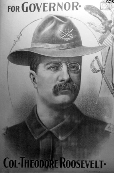 Campaign poster of Theodore Roosevelt for Governor at his Birthplace. New York, NY.