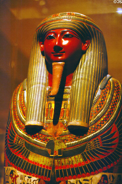 Sarcophagus of Nespanetjerenpare at Brooklyn Museum. New York, NY.
