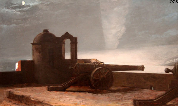 Searchlight on Harbor Entrance, Santiago de Cuba painting (1901) by Winslow Homer at Metropolitan Museum of Art. New York, NY.