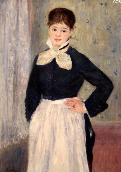 Waitress at Duval's Restaurant portrait (c1875) by Auguste Renoir at Metropolitan Museum of Art. New York, NY.