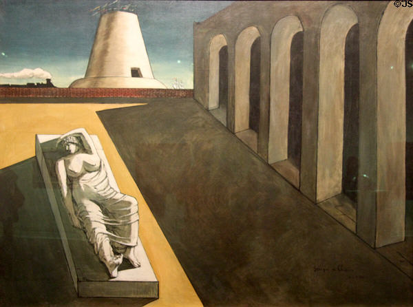 Ariadne painting (1913) by Giorgio de Chirico at Metropolitan Museum of Art. New York, NY.