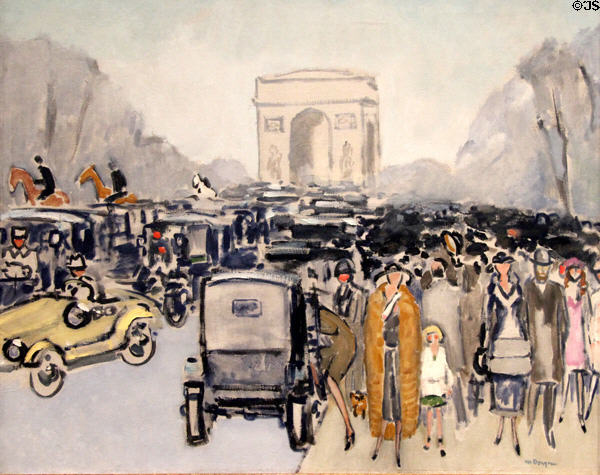 Ave. du Bois painting (c1925) by Kees van Dongen at Metropolitan Museum of Art. New York, NY.