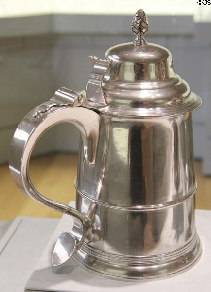 Silver tankard (c1795) by Paul Revere Jr. of Boston at Metropolitan Museum of Art. New York, NY.