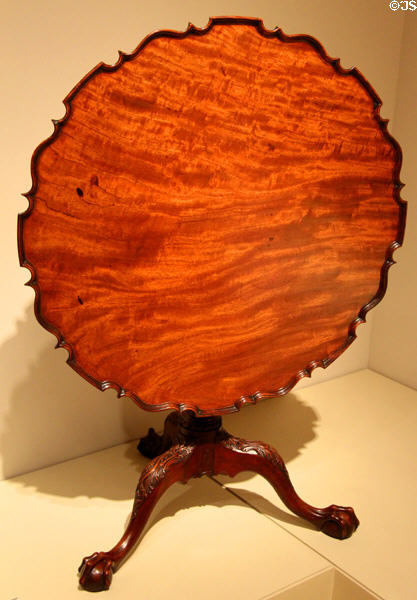 Tilt-top tea table (c1765) from Philadelphia, PA at Metropolitan Museum of Art. New York, NY.