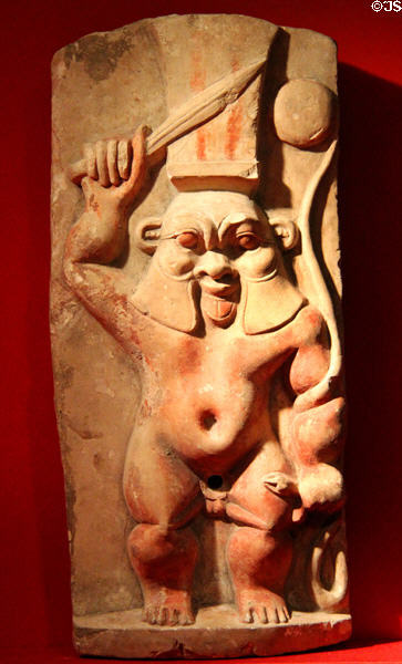 Stela of God Bes (Late Dynastic- Early Roman Period - 4thC BCE to 1stC CE) at Metropolitan Museum of Art. New York, NY.