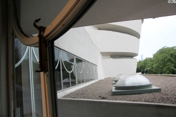 Wright's window arches at Guggenheim Museum. New York City, NY.