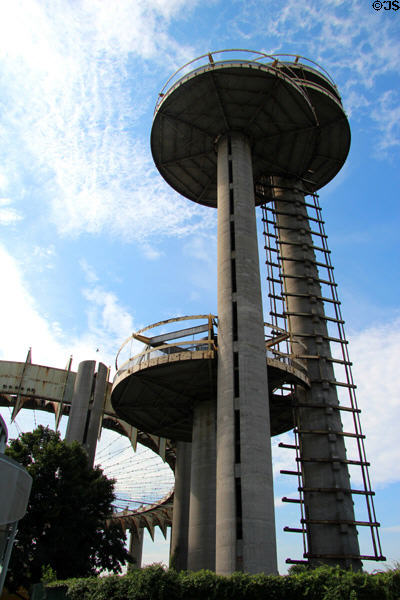 New York State Pavilion (1964) World's Fair observation platforms. Brooklyn, NY. Architect: Phillip Johnston & Richard Foster.