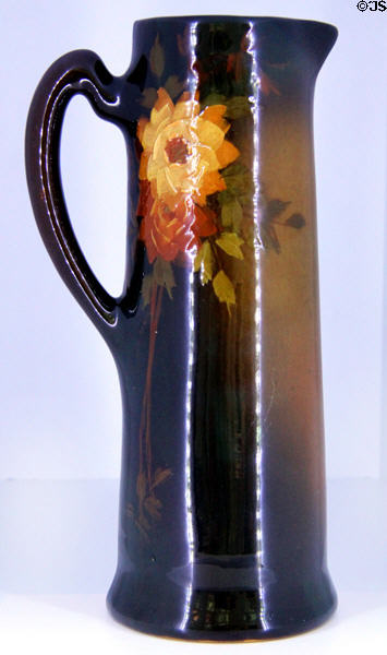 Earthenware pitcher (c1896-1908) by J.B. Owens of Zanesville, OH at Brooklyn Museum. Brooklyn, NY.