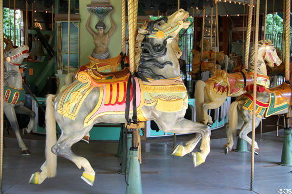 Prospect Park Carousel horses (1912) by Charles Carmel. Brooklyn, NY.
