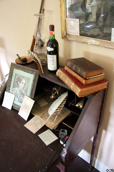 Desk in Garibaldi's bedroom at Garibaldi-Meucci Museum. Staten Island, NY.