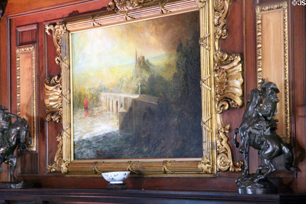 "Where Light and Shado Meet" painting by P. Marcius-Simons in North Room at Roosevelt's House Sagamore Hill NHS. Cove Neck, NY.