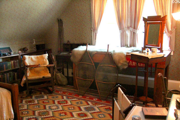 Ted Jr's bedroom with sand shoes at Roosevelt's House Sagamore Hill NHS. Cove Neck, NY.