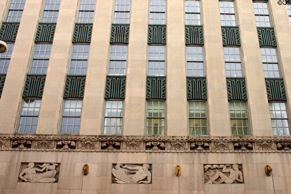 Cincinnati Bell Telephone Building Art Deco facade. Cincinnati, OH.