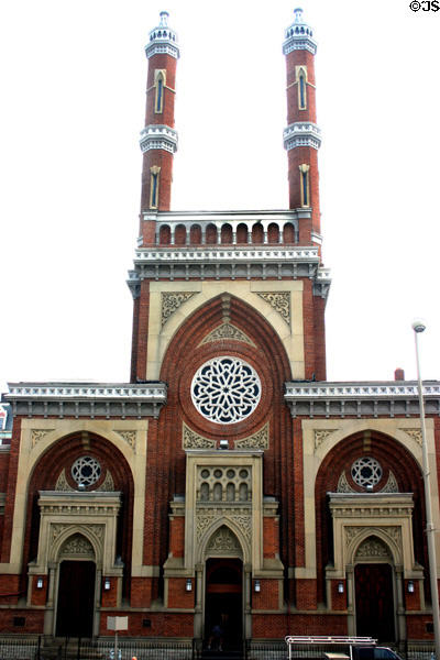 Plum Street Temple (K.K. B'nai Yeshurun) facade. Cincinnati, OH.