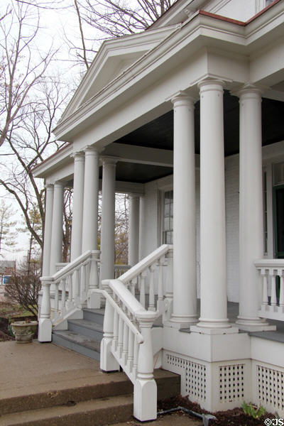 Stowe House portico (2950 Gilbert Ave.). Cincinnati, OH.
