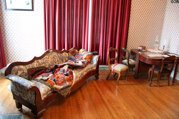Sofa & table at Stowe House. Cincinnati, OH.