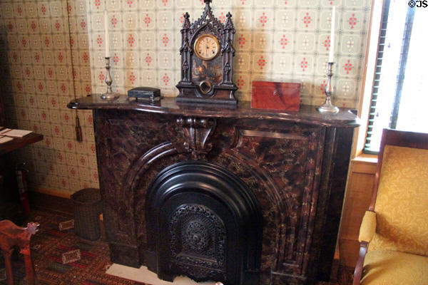 Library fireplace at Taft House NHS. Cincinnati, OH.