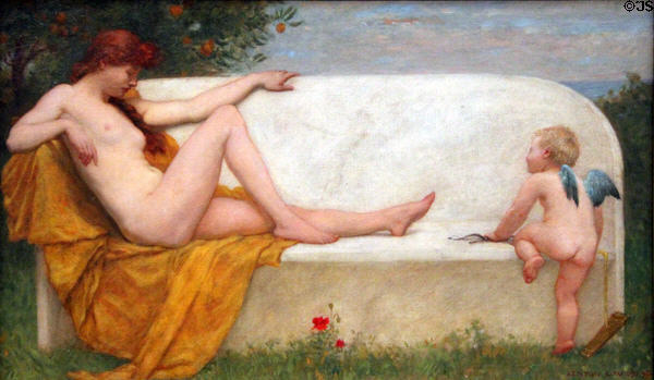 Approach of Love painting (1890-3) by Kenyon Cox at Cincinnati Art Museum. Cincinnati, OH.