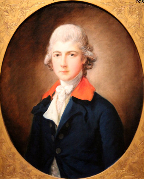 Portrait of John, 5th Viscount Downe (c1781) by Thomas Gainsborough of England at Cincinnati Art Museum. Cincinnati, OH.