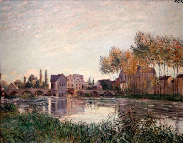 Moret at Sunset painting (1888) by Alfred Sisley of France at Cincinnati Art Museum. Cincinnati, OH.
