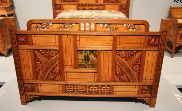 Bedroom suite (c1880) by Mitchell & Rammelsberg Furniture Co. of Cincinnati, OH at Cincinnati Art Museum. Cincinnati, OH.