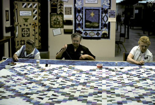 Quilting demonstration at Sauder Village. Archbold, OH.