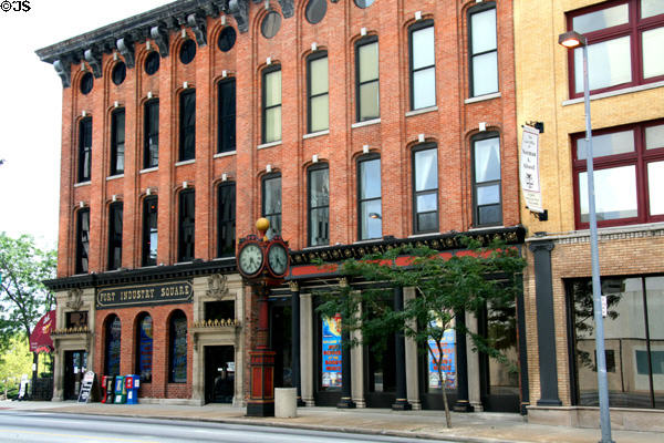 Fort Industry Square (150 N. Summit St.) with clock. Toledo, OH.