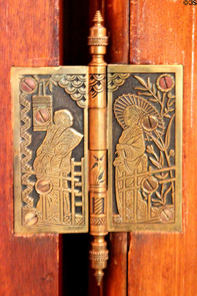 Chinese-style hinges by Whipple Manuf. Co. of Cleveland on Hayes Presidential Home. Fremont, OH.