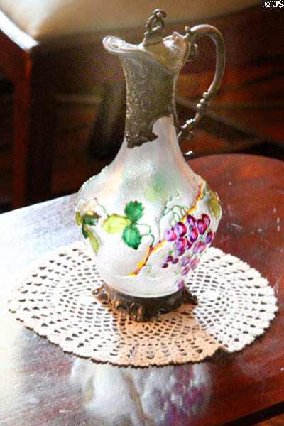 Glass decanter in parlor of Hayes Presidential Home. Fremont, OH.