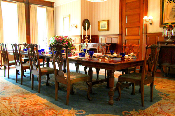 Dining room at Hayes Presidential Home. Fremont, OH.