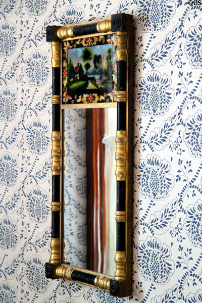 Tabernacle mirror with river scene at Hayes Presidential Home. Fremont, OH.