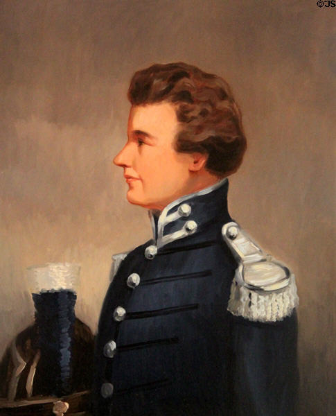 Portrait of Lucy Hayes' father at Hayes Presidential house. Fremont, OH.