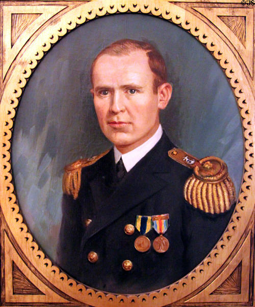 Portrait (1920s) of Admiral Webb C. Hayes II, grandson of President Hayes at Spiegel Grove. Fremont, OH.