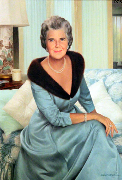 Martha Hayes portrait in later years by Robert G. Harris at Spiegel Grove. OH.