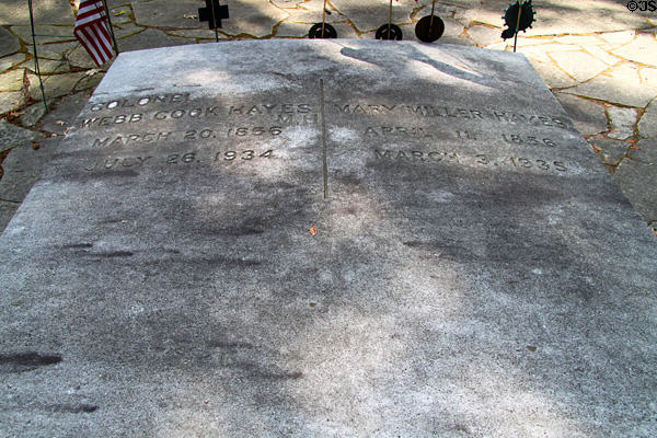 Tomb of Colonel Webb Cook Hayes (1856-1934) & wife Mary Miller Hayes (1856-35) at Hayes Presidential Center. Fremont, OH.